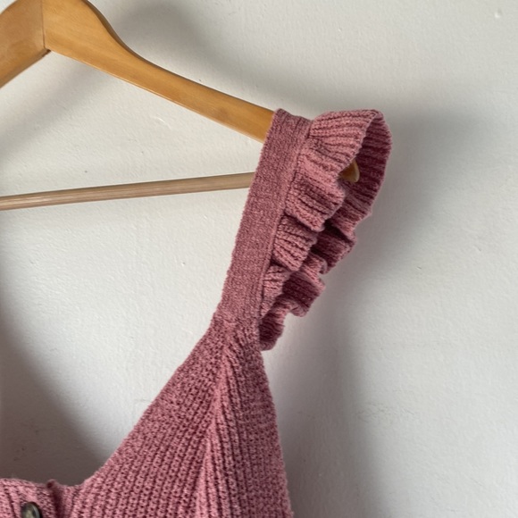 Madewell M Ruffle-Strap Button-Front Sweater Tank Top - Picture 10 of 14